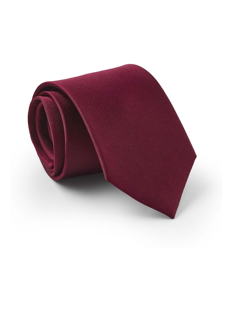 Savile Row Company Maroon Red Twill Pure Silk Tie - Image 2 of 2 Savile Row Company Maroon Red Twill Pure Silk Tie - Image 2 of 2