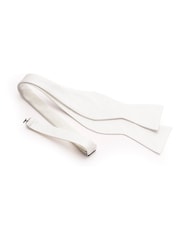 Savile Row Company White Pure Silk Self Bow Tie - Image 1 of 1