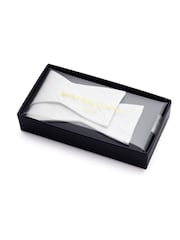 Savile Row Company White Pure Silk Self Bow Tie - Image 3 of 3