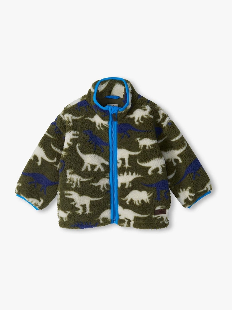 Hatley Green Dino Silhouette Faux Sherpa Jacket - Image 1 of 3 Hatley Green Dino Silhouette Faux Sherpa Jacket - Image 1 of 3