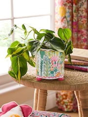 Lucy Tiffney Cream/Pink/Green Floral Animal Planter - Image 1 of 5