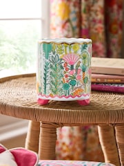 Lucy Tiffney Cream/Pink/Green Floral Animal Planter - Image 2 of 5