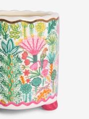 Lucy Tiffney Cream/Pink/Green Floral Animal Planter - Image 5 of 5