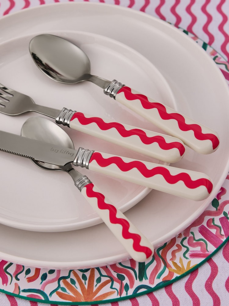 Lucy Tiffney 16 Piece Pink Cutlery Set - Image 2 of 3