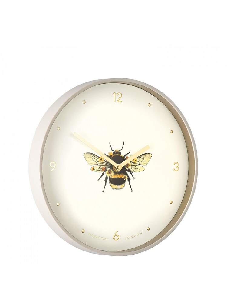 Thomas Kent Clocks White 12 Inch Bee In Bloom Wall Clock - Image 2 of 2 Thomas Kent Clocks White 12 Inch Bee In Bloom Wall Clock - Image 2 of 2