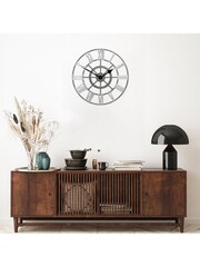 Thomas Kent Clocks Silver 24 Inch Evening Star Grand Skeleton Wall Clock - Image 1 of 3