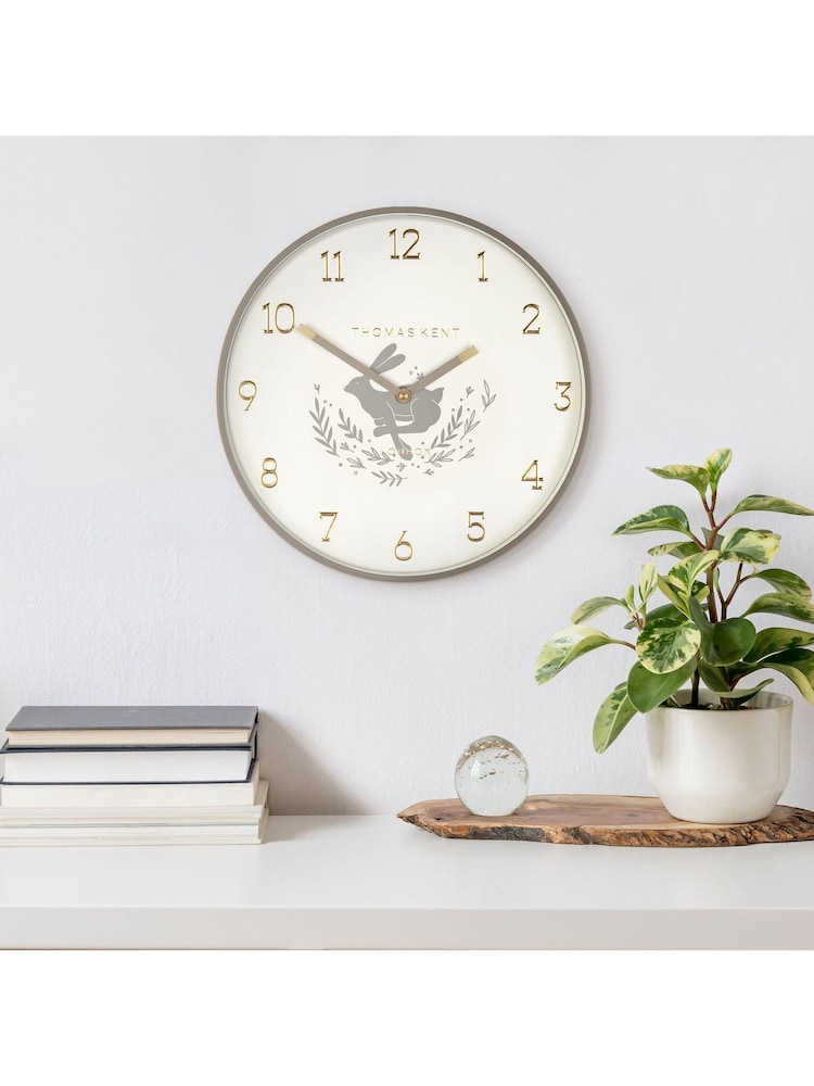Thomas Kent Clocks Dove Grey 12 Inch Rare Hare Wall Clock - Image 1 of 3