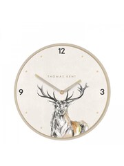 Thomas Kent Clocks Grey 12 Inch Wild Stag Wall Clock - Image 2 of 3