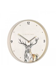 Thomas Kent Clocks Grey 12 Inch Wild Stag Wall Clock - Image 3 of 3