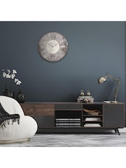 Thomas Kent Clocks Silver 21 Inch Florentine Wall Clock - Image 1 of 3