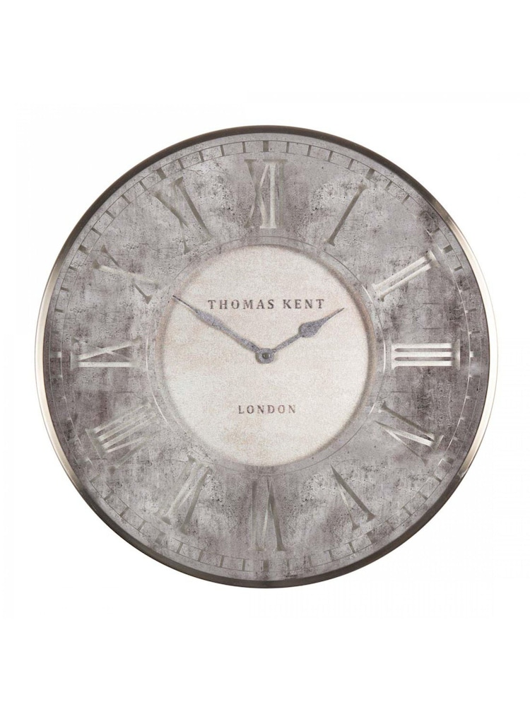 Thomas Kent Clocks Silver 21 Inch Florentine Wall Clock - Image 2 of 3