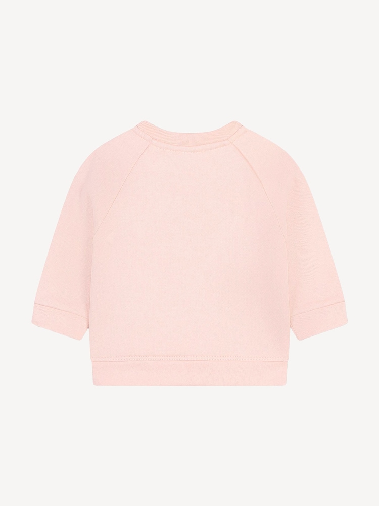 Chloé Pink Logo Crew Neck Sweater - Image 4 of 4