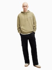 AllSaints Green Access Over The Head 100% Cotton Hoodie - Image 3 of 5