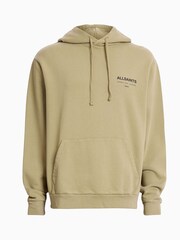 AllSaints Green Access Over The Head 100% Cotton Hoodie - Image 5 of 5