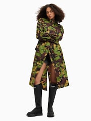 AllSaints Green Daneya Camo Parka - Image 3 of 7