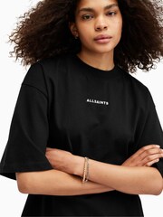 AllSaints Black Disc Amelie T-Shirt - Image 4 of 8