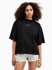 AllSaints Black Disc Amelie T-Shirt - Image 6 of 8