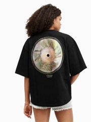AllSaints Black Disc Amelie T-Shirt - Image 7 of 8