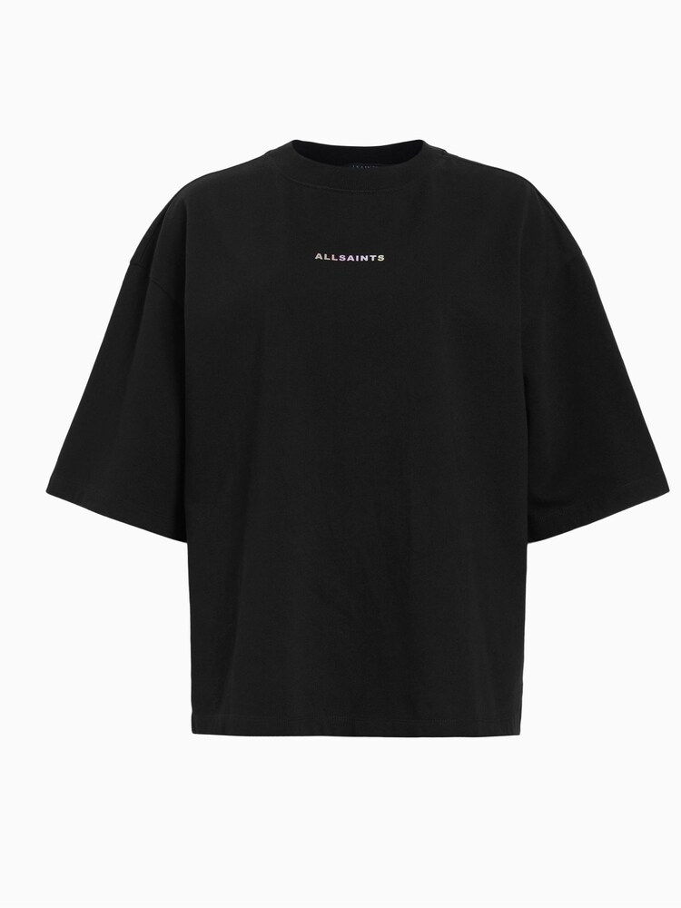 AllSaints Black Disc Amelie T-Shirt - Image 8 of 8
