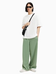 AllSaints White 100% Cotton Aspen Short Sleeve Crew Neck T-Shirt - Image 3 of 6