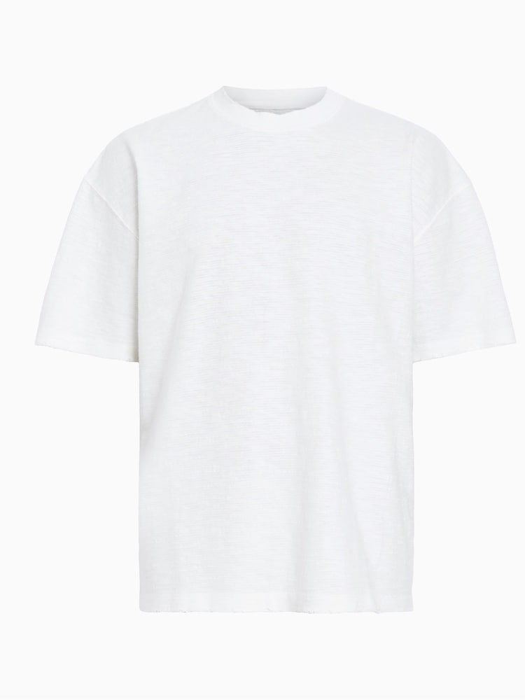 AllSaints White 100% Cotton Aspen Short Sleeve Crew Neck T-Shirt - Image 6 of 6