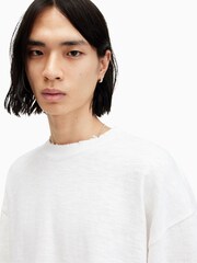 AllSaints White Aspen Long Sleeve Crew Neck 100% Cotton T-Shirt - Image 4 of 7