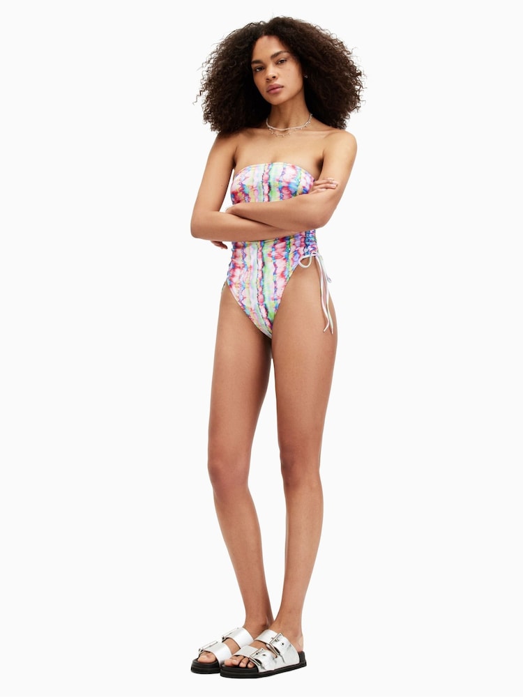 AllSaints Red Elisa Swimsuit - Image 3 of 9