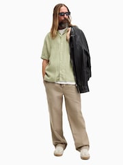 AllSaints Green Audley Shortsleeve Shirt - Image 3 of 6