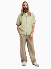 AllSaints Green Audley Shortsleeve Shirt - Image 5 of 6