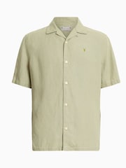 AllSaints Green Audley Shortsleeve Shirt - Image 6 of 6