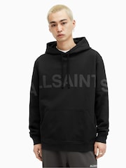 AllSaints Black Biggy Over The Head Hoodie - Image 1 of 1