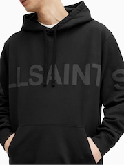 AllSaints Black Biggy Over The Head Hoodie - Image 2 of 6