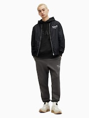 AllSaints Black Biggy Over The Head Hoodie - Image 3 of 6