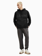 AllSaints Black Biggy Over The Head Hoodie - Image 4 of 6