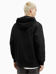 AllSaints Black Biggy Over The Head Hoodie - Image 5 of 6