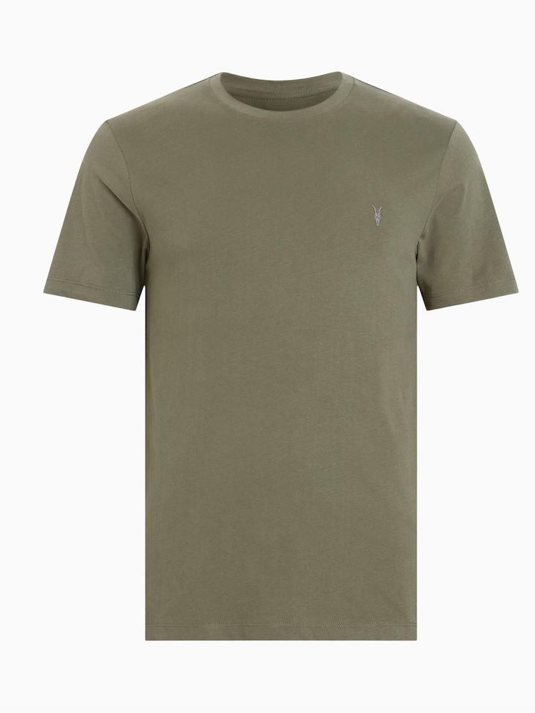 AllSaints Green Brace Shortsleeve Crew Neck T-Shirt - Image 5 of 5