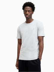 AllSaints Grey Brace Shortsleeve Crew Neck T-Shirt - Image 1 of 6