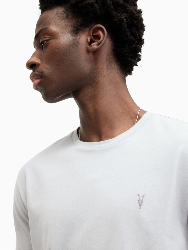 AllSaints Grey Brace Shortsleeve Crew Neck T-Shirt - Image 2 of 6