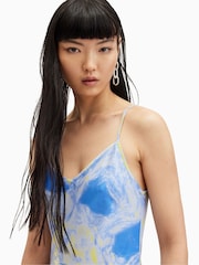 AllSaints Blue Bryony Spiral Dress - Image 2 of 5