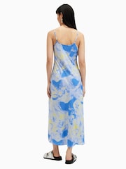 AllSaints Blue Bryony Spiral Dress - Image 4 of 5