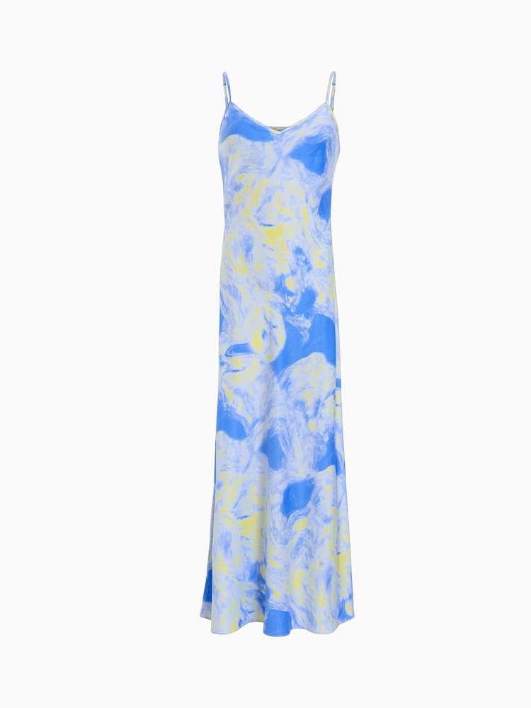 AllSaints Blue Bryony Spiral Dress - Image 5 of 5