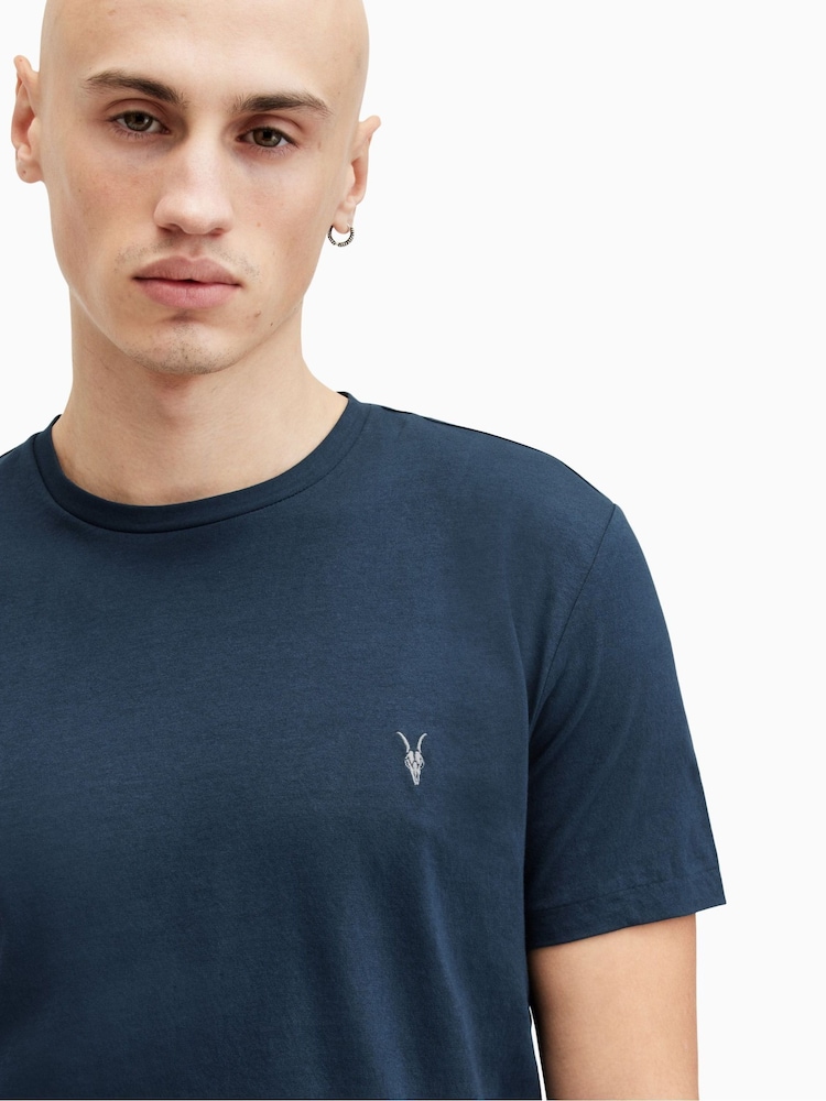 AllSaints White Tonic Short Sleeve Crew T-Shirt 3 Pack - Image 7 of 8
