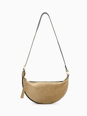 AllSaints Brown Half Moon Cross-Body Bag - Image 2 of 5
