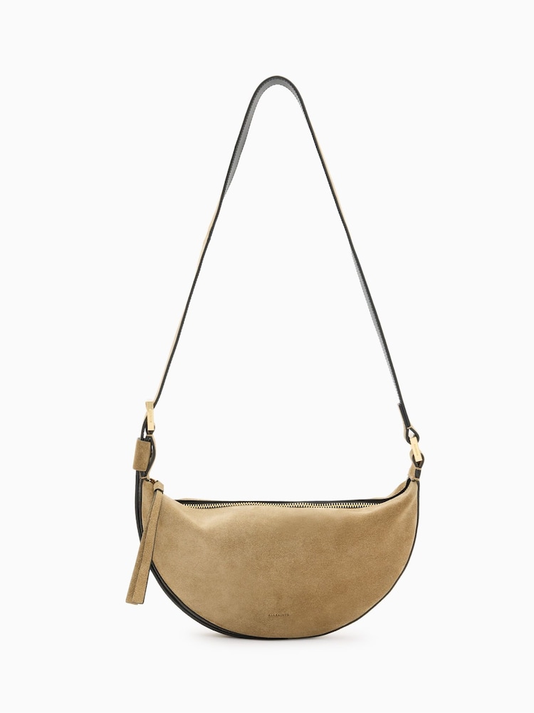 AllSaints Brown Half Moon Cross-Body Bag - Image 2 of 5