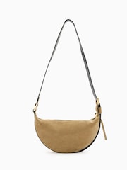 AllSaints Brown Half Moon Cross-Body Bag - Image 3 of 5