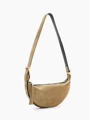 AllSaints Brown Half Moon Cross-Body Bag - Image 4 of 5