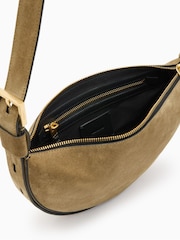 AllSaints Brown Half Moon Cross-Body Bag - Image 5 of 5