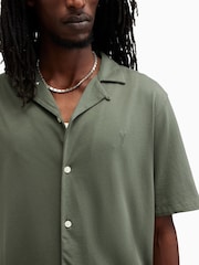 AllSaints Green Hudson Shirts - Image 2 of 7