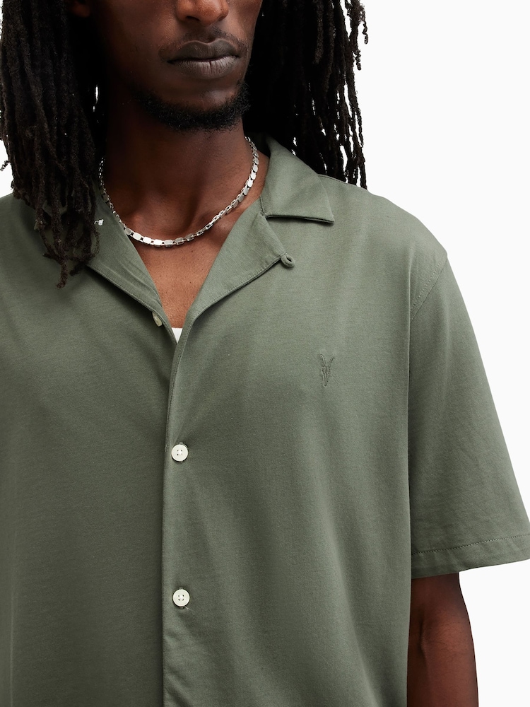 AllSaints Green Hudson Shirts - Image 2 of 7