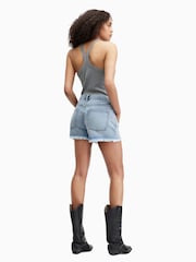 AllSaints Blue Heidi Denim Shorts - Image 5 of 6